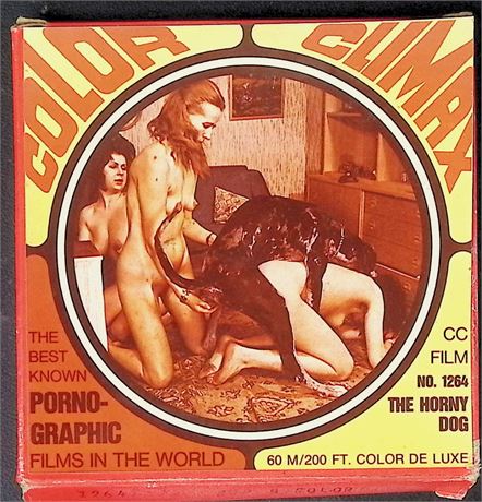 Color Climax #1264 The Horny Dog Fetish Reg 8mm Color Film 122225AKVHS