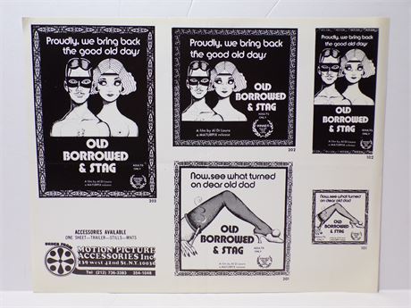"Old Borrowed & Stag" 1970's Sexploitation Exhibitor's Press Sheet 060425WP-125