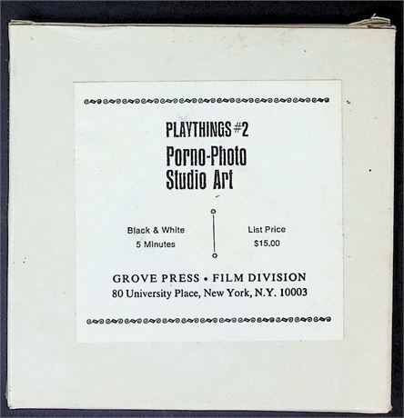 Playthings #2 Porno-Photo Studio Art Adult Reg 8mm Film 121525AKVHS2