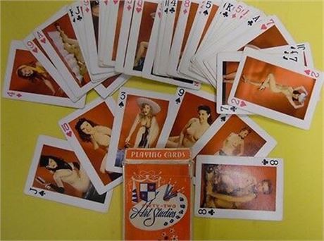 Art Studies All Color Playing Cards 1960's 061313lm-epa
