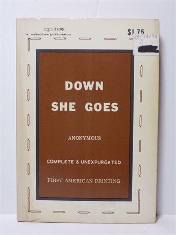 Down She Goes by Anonymous, Paperback Book 1968 Collectors 21195 052825WP