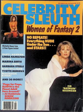Celebrity Sleuth Magazine ft. Kim Basinger, Daryl Hannah Vol.4 No.2 1990 111125AKP-50
