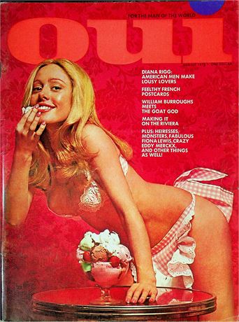 OUI Magazine Ft. Diana Rigg & William Burroughs August 1973 070825RP-