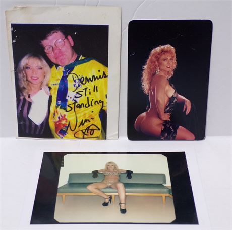 Nina Hartley Fan Lot w/ Signed Photo, Polaroid & Fan Club Card w/COA 061925WP-L