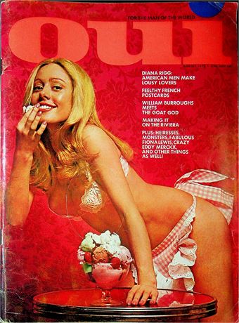 OUI Magazine Ft. Diana Rigg & William Burroughs August 1973 100925RP-