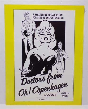 "Doctors from Oh! Copenhagen" Century 1970's Sexploitation Film Press Kit Foldout 060425WP-137