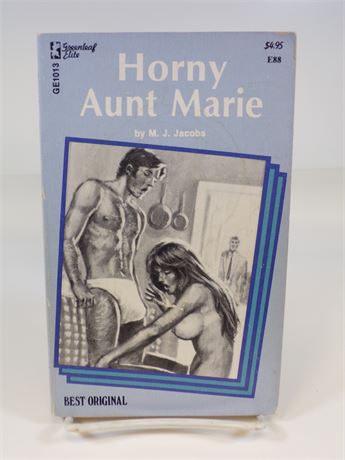 Horny Aunt Marie by M J Jacobs, Paperback Book 1970's Greenleaf Elite GE1013 102025WP-62