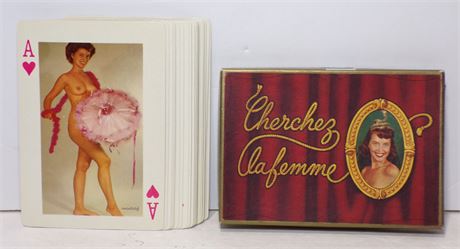 Cherchez la Femme Jumbo 4x6" Vintage Adult Photo Playing Cards 051325WP