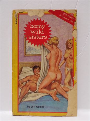Horny Wild Sisters by Jeff Collins, Paperback Book 1984 Greenleaf AB5454 072825WP-3