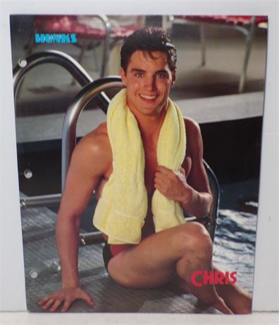 HUNKS "Chris" 1989 Plymouth Cardboard Folder 9x12" 052625WP-2
