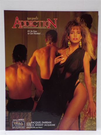 Racquel Darrian in Racquel's Addiction, VCA Platinum 1991 Promo Slick Ad Sheet ASO1-54