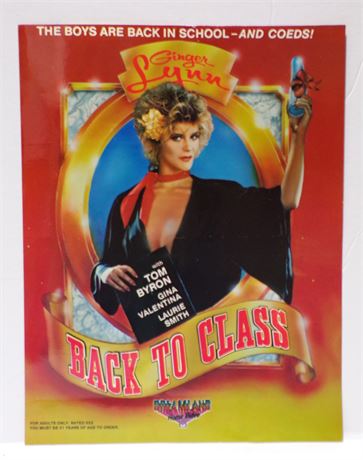 Ginger Lynn & Tom Byron in Back to Class, Dreamland Video 1987 Slick Ad Sheet ASO1-123