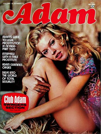 Adam Magazine  Covergirl Andrea Bregar / Adam Examines Orgies  vol.18 #4  1974      052825lm-p