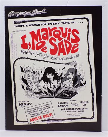 I, Marquis De Sade w/ Babette Bardot 1967 Sexploitation Film One-Sheet Press Kit Foldout 060425WP-93