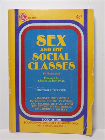 Sex & The Social Classes by Martin Niel, Paperback Book 1972 Socio Library OSL-9646 052825WP