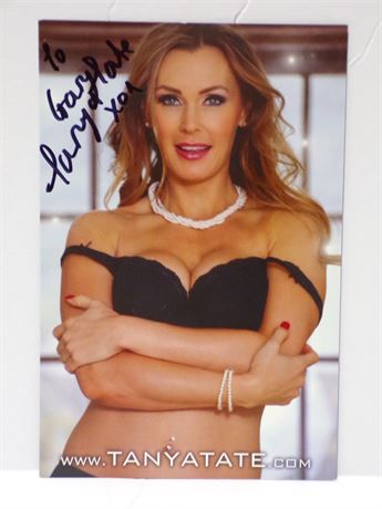 Tanya Tate Adult Actress Autographed 4x6" Nude Promo Card w/COA 061925WP-Z-69