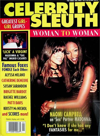 Celebrity Sleuth Magazine  Naomi Campbell / Madonna  vol.9 #1 1996  052825lm-p