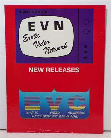 EVN Erotic Video Network 1988 New Releases Foldout Promo Slick Ad Sheet 051925WP-48