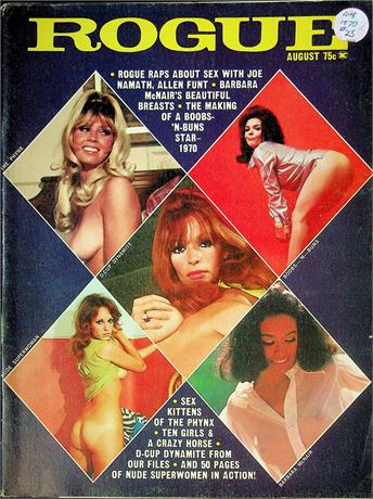 Rogue Magazine Ft. Joe Namath & Allen Funt August 1970 071625RP-