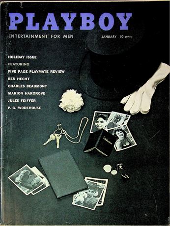 Playboy Magazine Holiday Issue Ft. Ben Hecht & Charles Beaumont January 1959 081525RP2-
