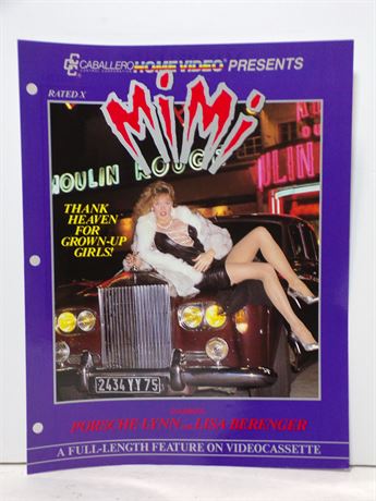 Porche Lynn in Mimi, Caballero 1987 Video Ad Slick Sheet 051325WP-84