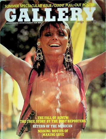 Gallery Magazine Ft. The Fall Of Agnew July 1974 W/poster 062225RP
