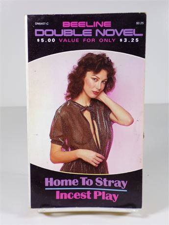Home to Stray & Incest Play, 1980's Beeline Double Novel DN-6407-C 102625WP