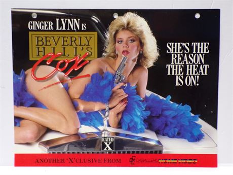 Giner Lynn is Beverly Hill's Cox, Caballero 1985 Video Slick Ad Sheet ASO1-122