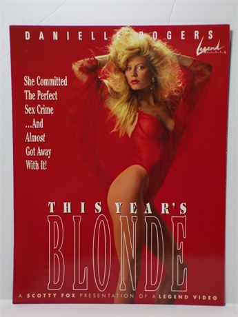 Scotty Fox/Danielle Rogers in This Year's Blonde, 1990 Legend Video Promo Slick Ad Sheet 061925WP-70