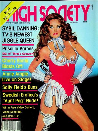 High Society Magazine Ft. Priscilla Barnes & Annie Ample October 1981 080425RP-