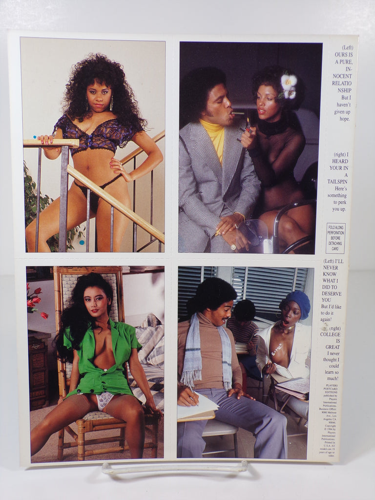 Players Postcard Editions 1994 Set of 8 Adult Novelty Postcards #25 to #32 Black 102925WP-20