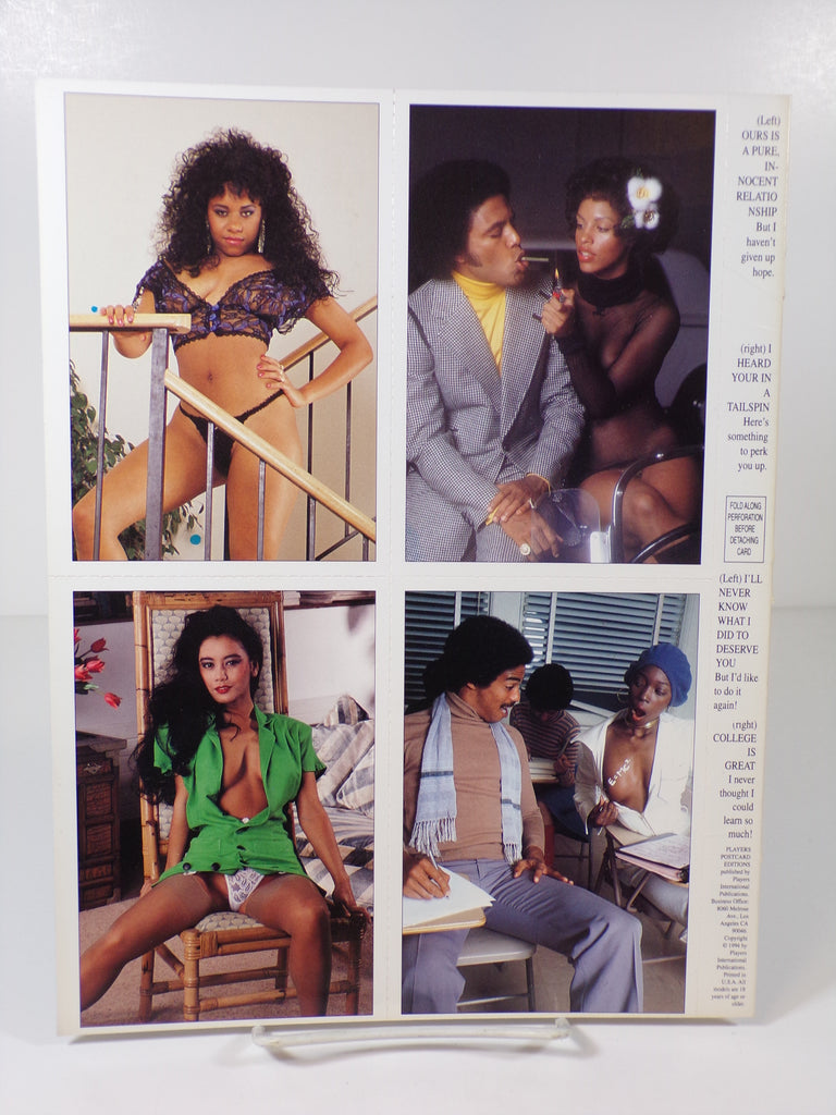 Players Postcard Editions 1994 Set of 8 Adult Novelty Postcards #25 to #32 Black 102925WP-19