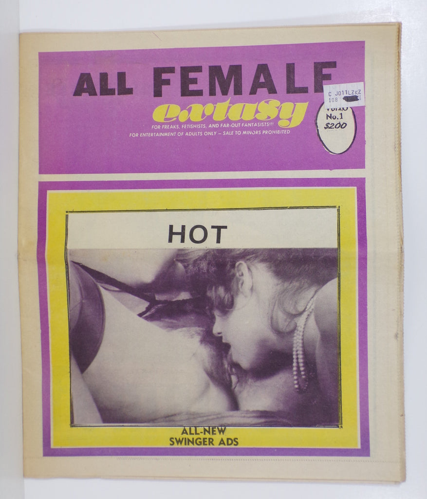All Female Extasy Magazine vol 10 #1 Swinger Culture Classifieds Sex Ads 102925WP
