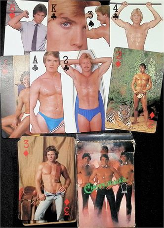 Vintage 1982 Adult Chippendales Playing Cards Set Male Interest C2-073124AMP