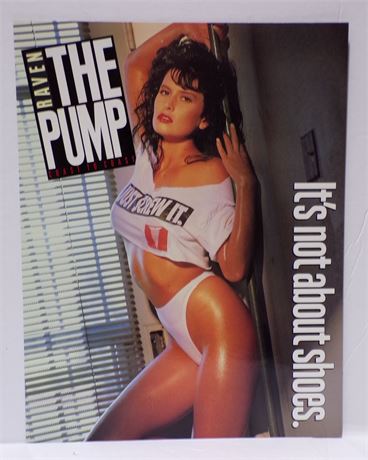 Raven Cameo & Bridgette in The Pump, Coast to Coast 1990's Video Slick Ad Sheet ASO1-86