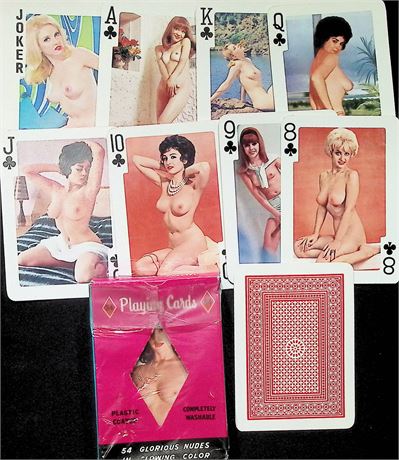 Fantastic Nude Fortune Girls 1960s/70s Adult Nude Models Playing Cards Set C43-073124AMP