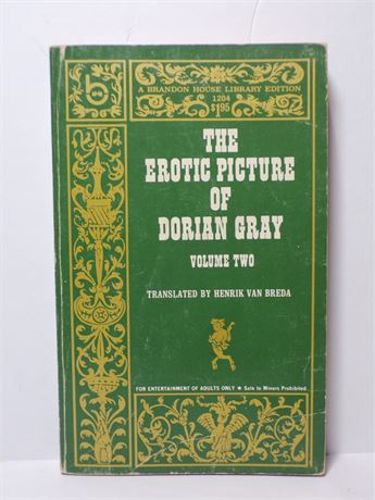 The Erotic Picture of Dorian Gray Vol 2 Henrik Breda Paperback Book 1970 Brandon 1204 052825WP
