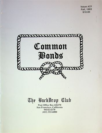 Common Bonds The Backdrop Club Magazine Fall 1993 No.21 061725RP-