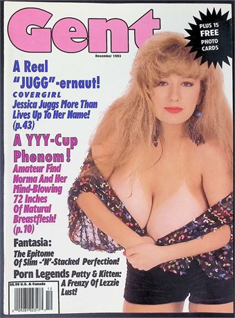 Gent Magazine ft. Jessica Jugs Dec 1993 102125AKP-69