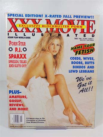 XXX Movie Illustrated Adam Film World Guide v3 #7 P J Sparxx Cover 102725WP