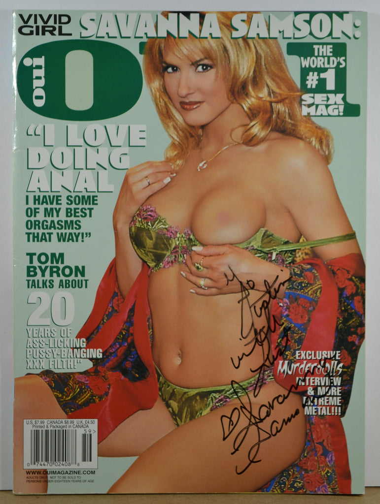 Savanna Samson Autographed Oui Magazine January 2003 w/COA CRP9-21