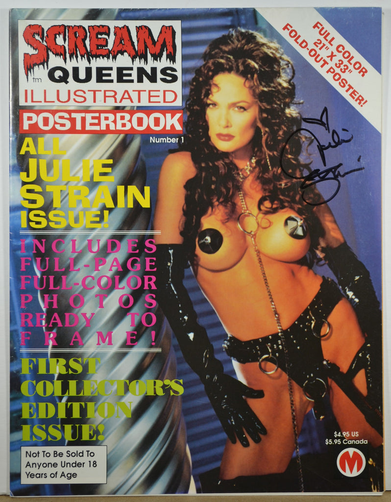Julie Strain Autographed Scream Queens Illustrated Posterbook No.1 w/COA CRP9-25
