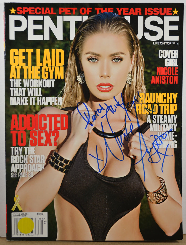 Nicole Aniston Autographed Penthouse Magazine January 2013 w/COA CRP9-32