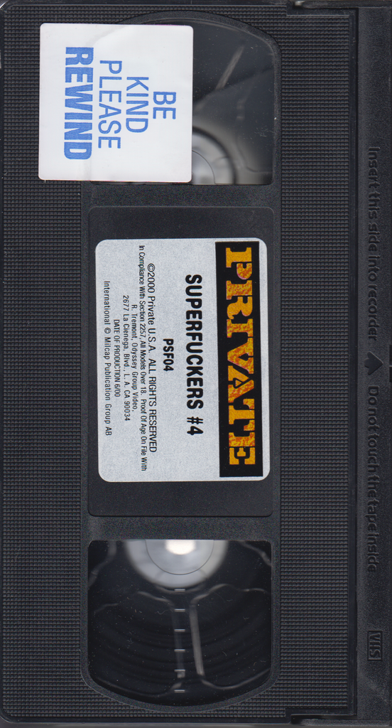 VHS Superfuckers 4 Adrienne Shand/Pierre Woodman 2000 Private U.S.A. 061223EBVHS