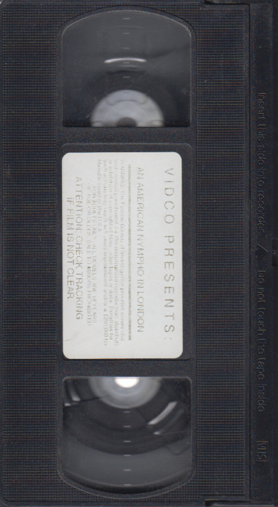 VHS An American Nympho In London Biggi Mondi/Karen Winter 1988 Vidco Entertainment 061223EBVHS
