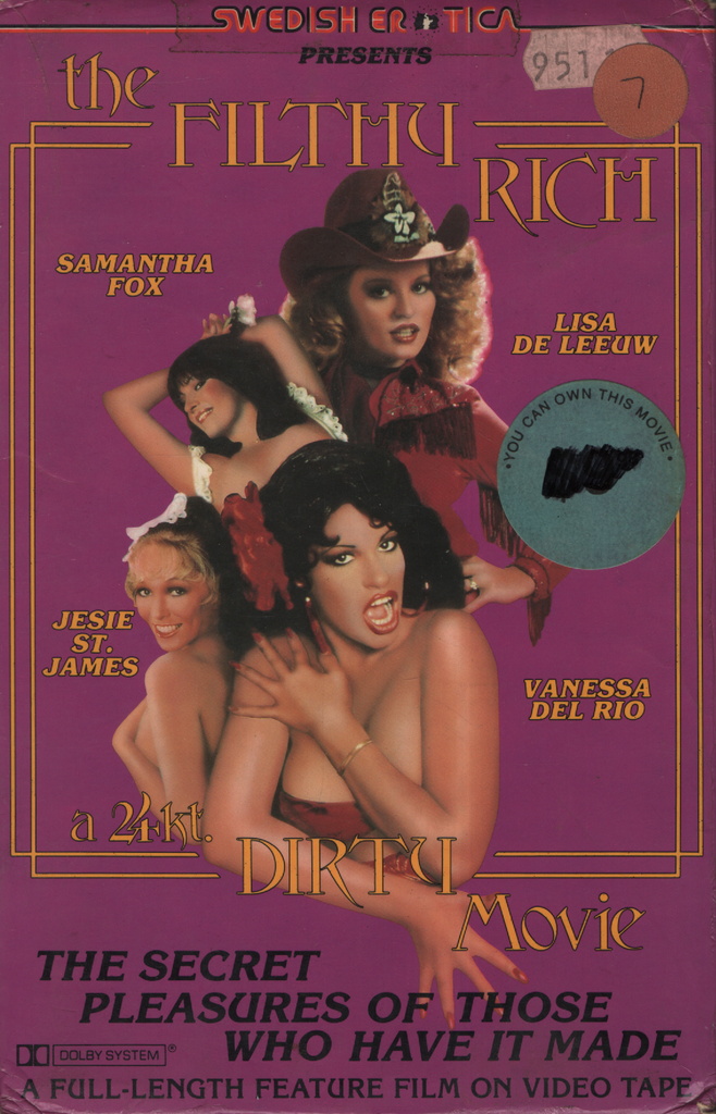 VHS The Filthy Rich Samantha Fox/Lisa De Leeuw 1981 Caballero Control Corp 062323EBVHS