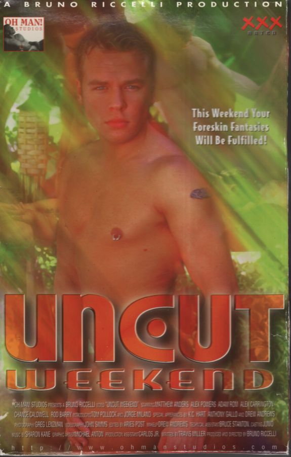 Gay VHS Uncut Weekend Matthew Anders/Alex Powers 1997Oh Man! Studios 90523EBVHS2