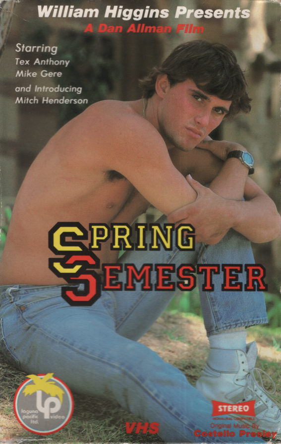 Gay VHS Spring Semester Tex Anthony/Mike Gere 1985 Laguna Pacific LTD 90523EBVHS