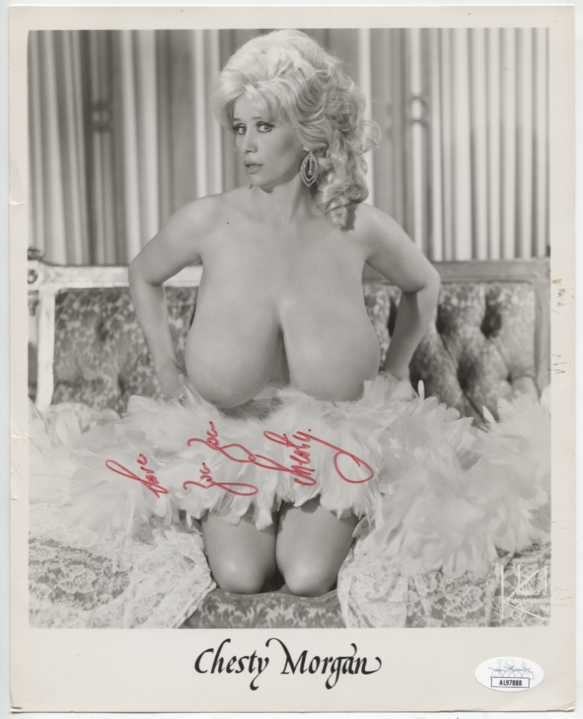 Chesty Morgan Exotic Dancer Autographed 8x10 Photo w/JSA COA SHP1-6