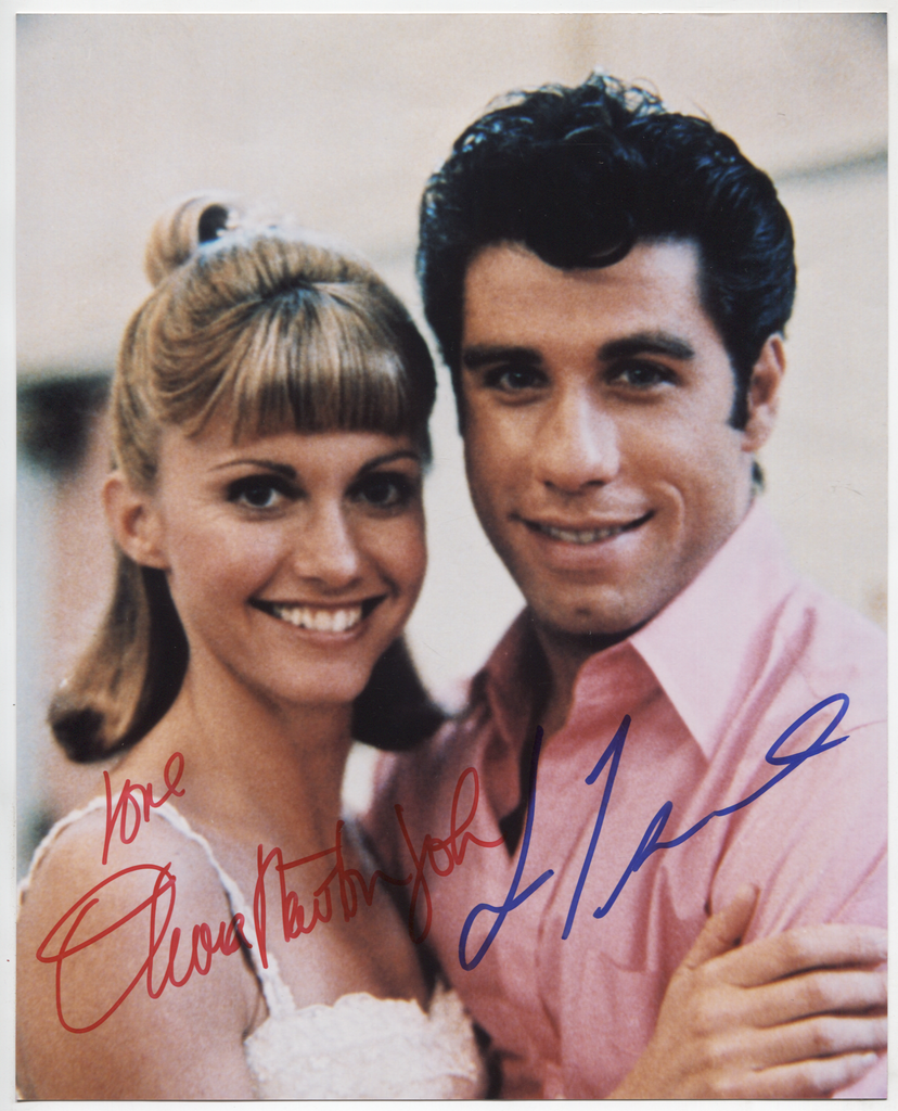 Olivia Newton-John & John Travolta Celebrity Autographed 8x10 Photo w/COA SHP1-40